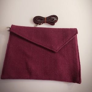 Handwoven clutch.